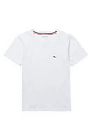 Lacoste Cotton T-Shirt in White at Nordstrom, Size 6Y