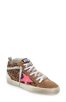 Golden Goose Mid Star Sneaker in Camel Black/Tobacco/Fuxia at Nordstrom, Size 11Us