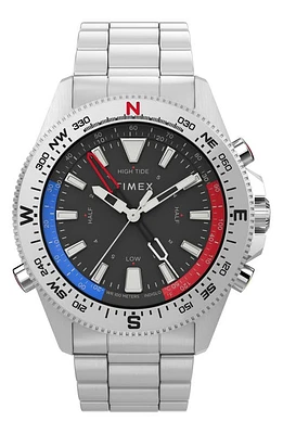 Timex Expedition North Compass Bracelet Watch, 43mm in Silver/Black/Silver at Nordstrom