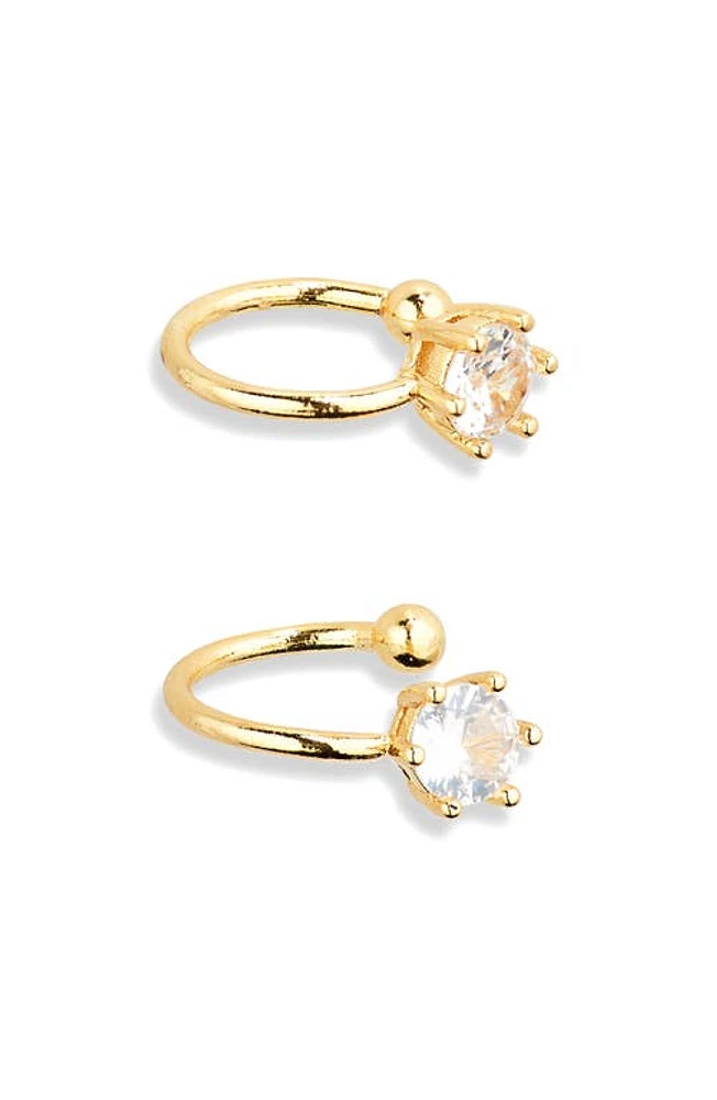 BP. Set of 2 Cubic Zirconia Ear Cuffs in 14K Gold Dipped at Nordstrom