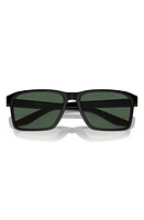 PRADA SPORT 58mm Rectangular Sunglasses in Black Green at Nordstrom