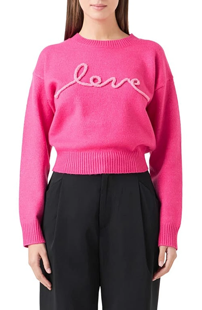 Endless Rose Love Chenille Sweater at Nordstrom,