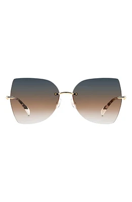 Missoni 56mm Gradient Cat Eye Sunglasses in Gold/Gray Brown at Nordstrom