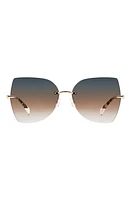 Missoni 56mm Gradient Cat Eye Sunglasses in Gold/Gray Brown at Nordstrom