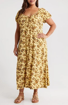 Treasure & Bond Floral Maxi Dress Yellow- Olive Boutique at Nordstrom,