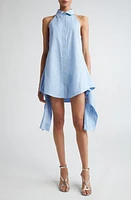 MONSE Deconstructed Button-Up Shirt Blue at Nordstrom,