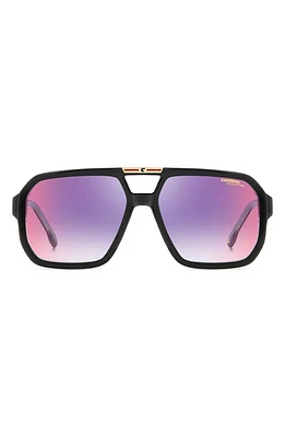 Carrera Eyewear Victory 60mm Gradient Square Sunglasses in Black Crystal/Blue Red at Nordstrom