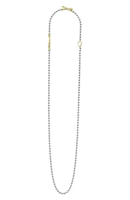 LAGOS Signature Caviar Two-Tone Beaded Toggle Necklace in Gold at Nordstrom