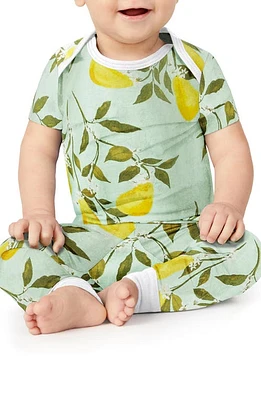 BedHead Pajamas Print Fitted Stretch Organic Cotton Two-Piece Pear Tree at Nordstrom,