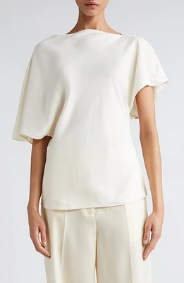 Róhe Asymmetric Satin Top Cream at Nordstrom, Us