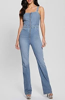 GUESS Mariposa Sleeveless Jumpsuit in Blue at Nordstrom, Size 30 X 30