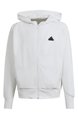 adidas Kids' Sportswear Z. N.E. Woven Zip Hoodie White/Black at