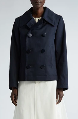 Bottega Veneta Regular Fit Cotton Twill Peacoat Midnight Blue at Nordstrom, Us