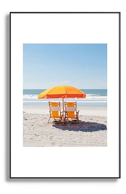 Deny Designs Folly Beach II Framed Art Print in Black Tones at Nordstrom