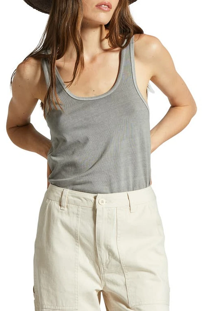 Brixton Carefree Organic Cotton Tank Washed Black at Nordstrom,