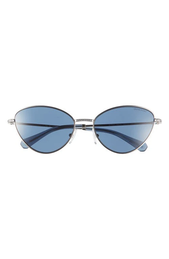 Swarovski 58mm Cat Eye Sunglasses in Silver at Nordstrom