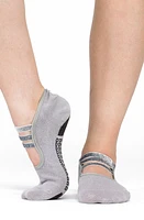 Arebesk Sparkle 2-Pack Closed Toe Grip Socks Gray at Nordstrom,