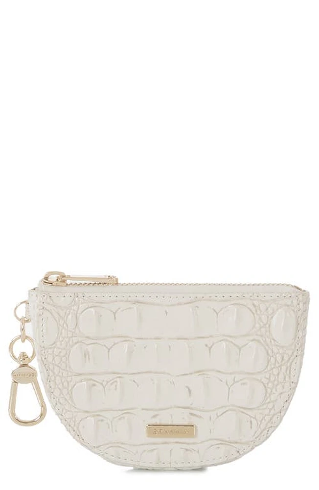 Brahmin Britt Croc Embossed Leather Coin Holder in Coconut Milk at Nordstrom