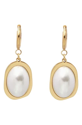 Petit Moments Diana Imitation Pearl Drop Earrings in Gold at Nordstrom