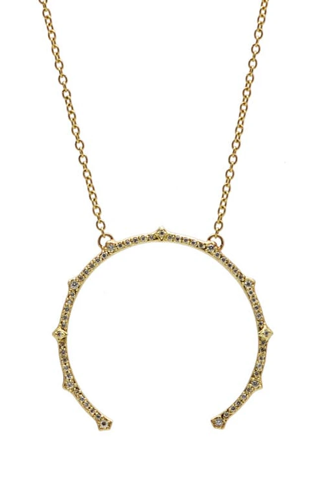 Armenta Sueno Diamond Crescent Pendant Necklace in Yellow Gold at Nordstrom