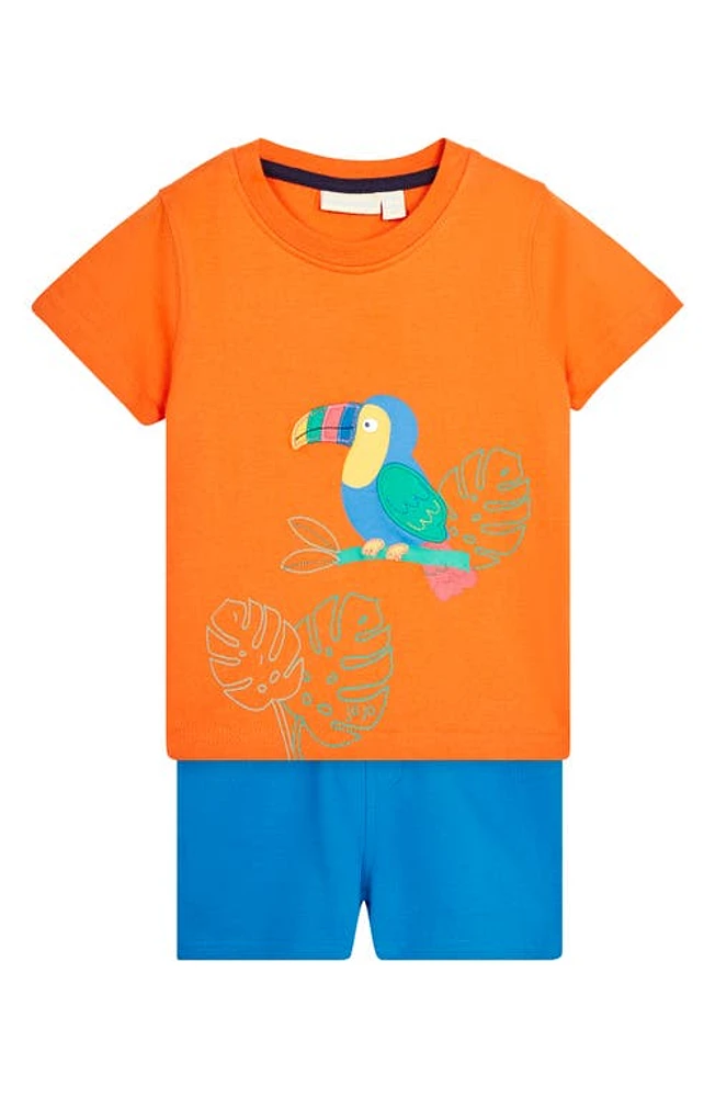 JOJO MAMAN BEBE Kids' Toucan T-Shirt & Shorts Set Orange at Nordstrom,