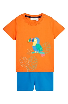 JOJO MAMAN BEBE Kids' Toucan T-Shirt & Shorts Set Orange at Nordstrom,