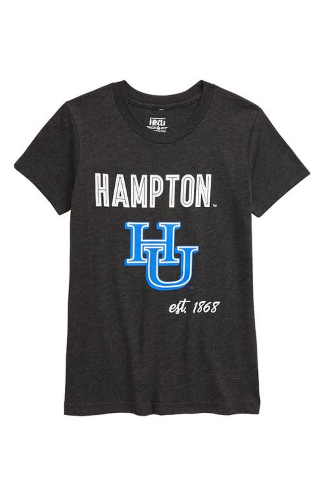 HBCU Pride & Joy Kids' Hampton University Graphic Tee Dark Heather Gray at Nordstrom,