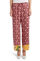 Dries Van Noten Mixed Print Straight Leg Pants Pink at Nordstrom, Us