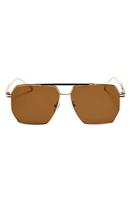 Fifth & Ninth Goldie 60mm Polarized Aviator Sunglasses in Gold/ at Nordstrom