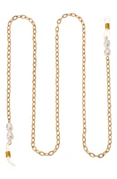 Ettika Imitation Pearl Eyeglass Chain in Gold at Nordstrom