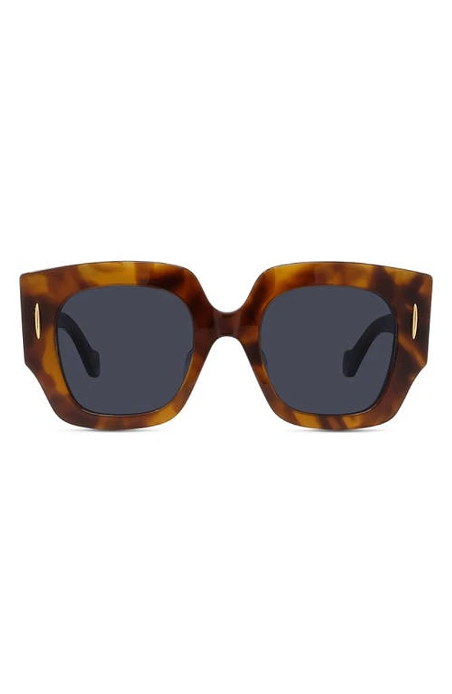 Loewe Anagram 50mm Small Geometric Sunglasses in Blonde Havana /Blue at Nordstrom