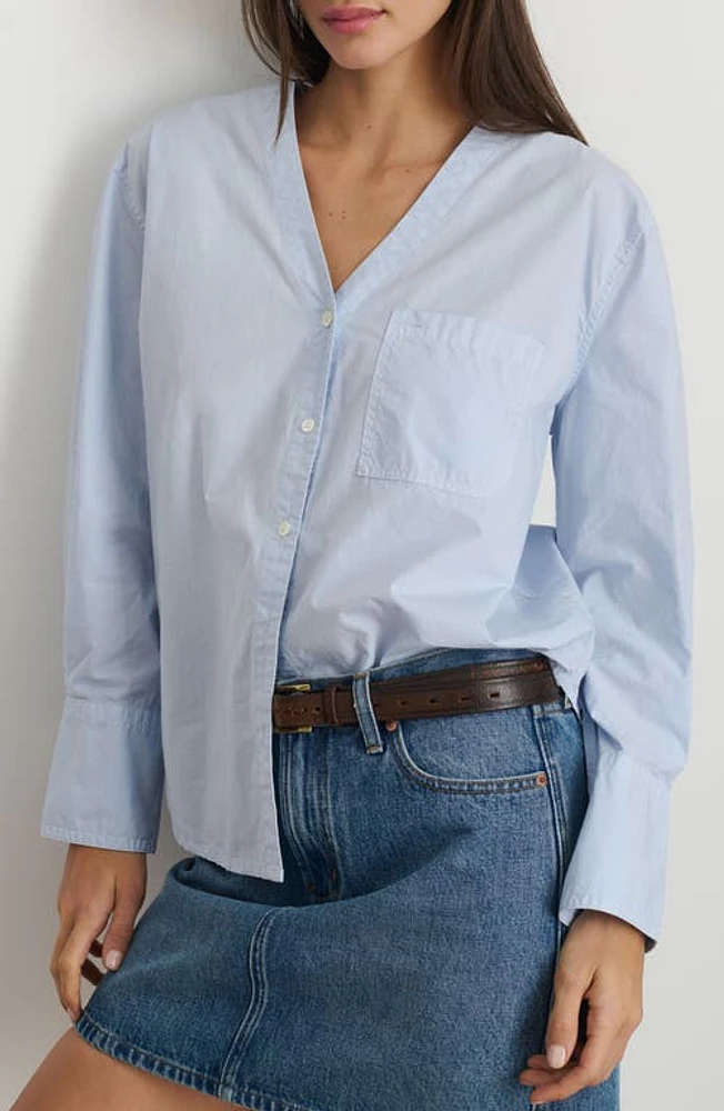 Alex Mill Crosby Cotton Button-Up Shirt Calm Blue at Nordstrom,