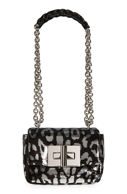 TOM FORD Mini Natalia Leopard Sequin Shoulder Bag in 7Ng01 Black/Silver/Black at Nordstrom