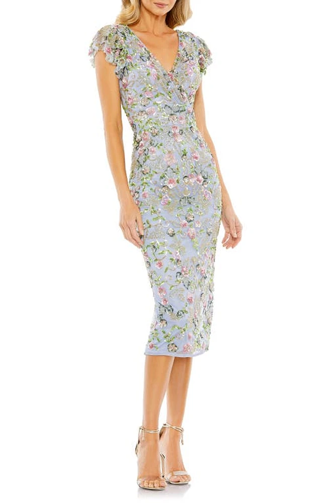 Mac Duggal Beaded Floral Sheath Dress Multi at Nordstrom,