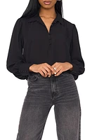 1.STATE Half Placket Georgette Button-Up Shirt at Nordstrom,