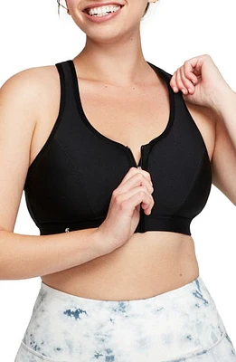 Glamorise Full Figure Zip-Up Sports Bra at Nordstrom,