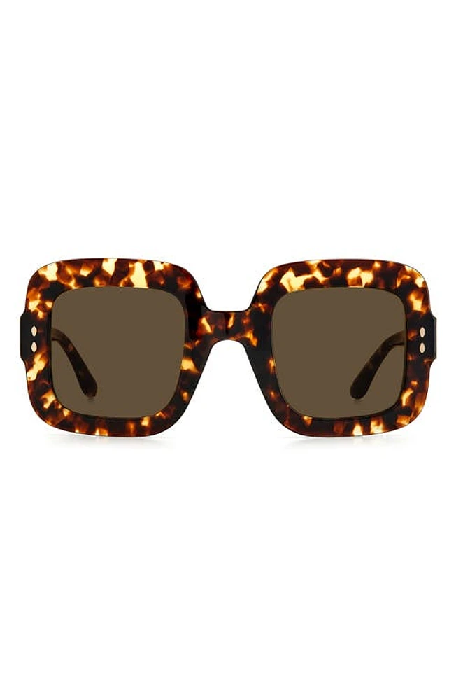 Isabel Marant 49mm Square Sunglasses in Havana /Brown at Nordstrom