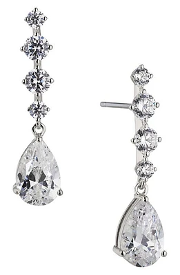 Nadri Cubic Zirconia Drop Earrings in Rhodium at Nordstrom