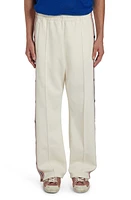 Golden Goose Side Stripe Snap Track Pants Papyrus/Dark Blue at Nordstrom