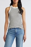 Loveappella Stripe Tank Black/Nat at Nordstrom,