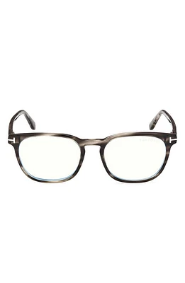 TOM FORD 53mm Square Blue Light Blocking Glasses in /other at Nordstrom