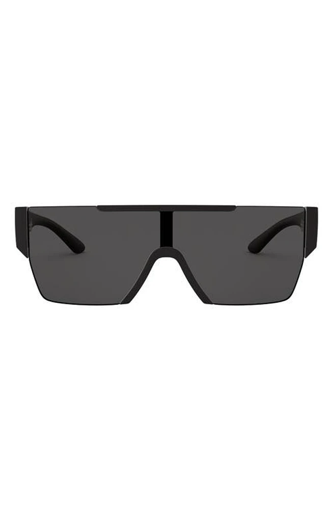 burberry 38mm Shield Sunglasses in Matte Black /Grey at Nordstrom