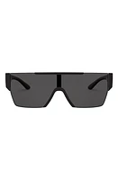 burberry 38mm Shield Sunglasses in Matte Black /Grey at Nordstrom