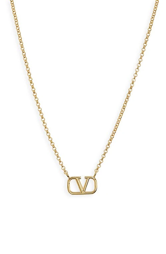 Valentino Garavani VLOGO Signature Necklace in Gold at Nordstrom