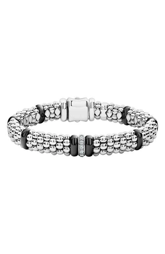 LAGOS Black Caviar Diamond One-Link Bracelet at Nordstrom