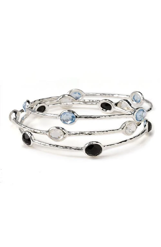 Ippolita Rock Candy Rosé Station Bangle in Hematite at Nordstrom, Size 2