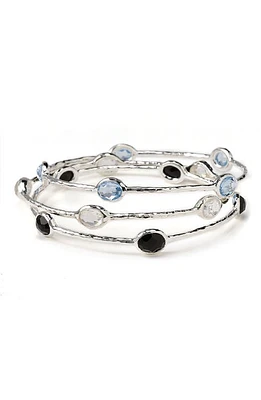 Ippolita Rock Candy Rosé Station Bangle in Hematite at Nordstrom, Size 2