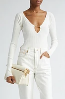 Jacquemus Le Haut Pralu Scallop Neck Rib Top at Nordstrom, Us