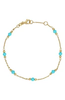 Bony Levy 14K Gold & Turquoise Bracelet in 14K Yellow Gold at Nordstrom, Size 7