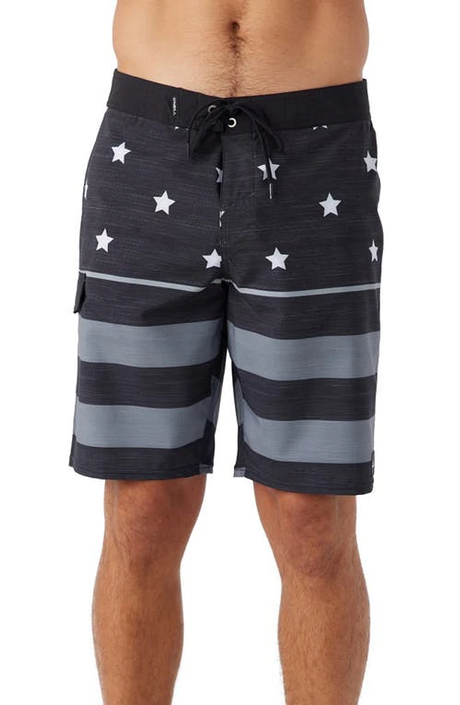 O'Neill Lennox Flag 20 Board Shorts Black at Nordstrom,